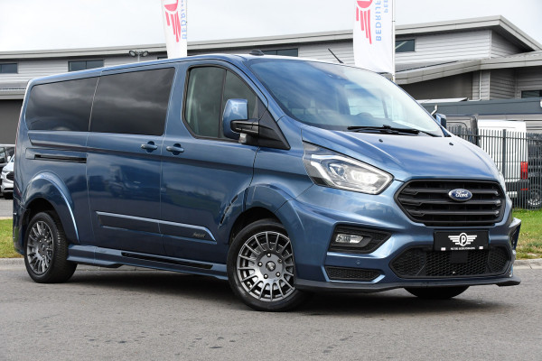 Ford Transit Custom 320 2.0 TDCI L2H1 MS-RT DC Full Options! Adaptieve Cruise, Camera, Carplay, 185PK, Xenon, Automaat, Leder, Stoelverwarming, Trekhaak, Uniek!