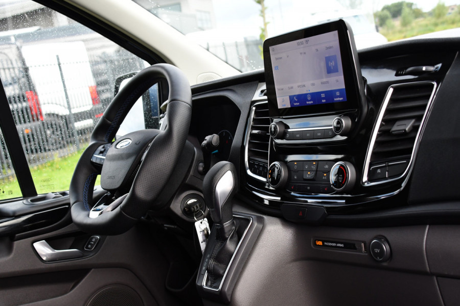 Ford Transit Custom 320 2.0 TDCI L2H1 MS-RT DC Full Options! Adaptieve Cruise, Camera, Carplay, 185PK, Xenon, Automaat, Leder, Stoelverwarming, Trekhaak, Uniek!