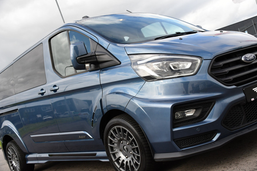 Ford Transit Custom 320 2.0 TDCI L2H1 MS-RT DC Full Options! Adaptieve Cruise, Camera, Carplay, 185PK, Xenon, Automaat, Leder, Stoelverwarming, Trekhaak, Uniek!