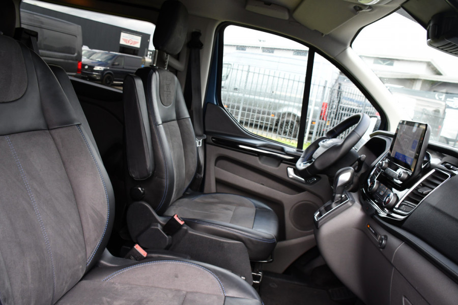 Ford Transit Custom 320 2.0 TDCI L2H1 MS-RT DC Full Options! Adaptieve Cruise, Camera, Carplay, 185PK, Xenon, Automaat, Leder, Stoelverwarming, Trekhaak, Uniek!