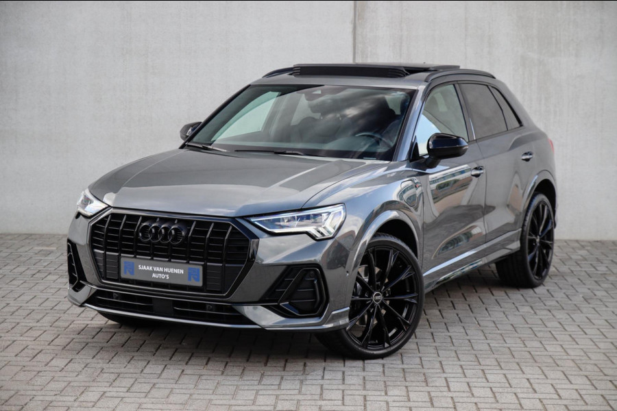 Audi Q3 45 TFSI e S Line Edition 245pk S-Tronic! 1e Eig|DLR|Panoramadak|Virtual Cockpit|LED Matrix|Leder|ACC|Camera|Black|Trekhaak