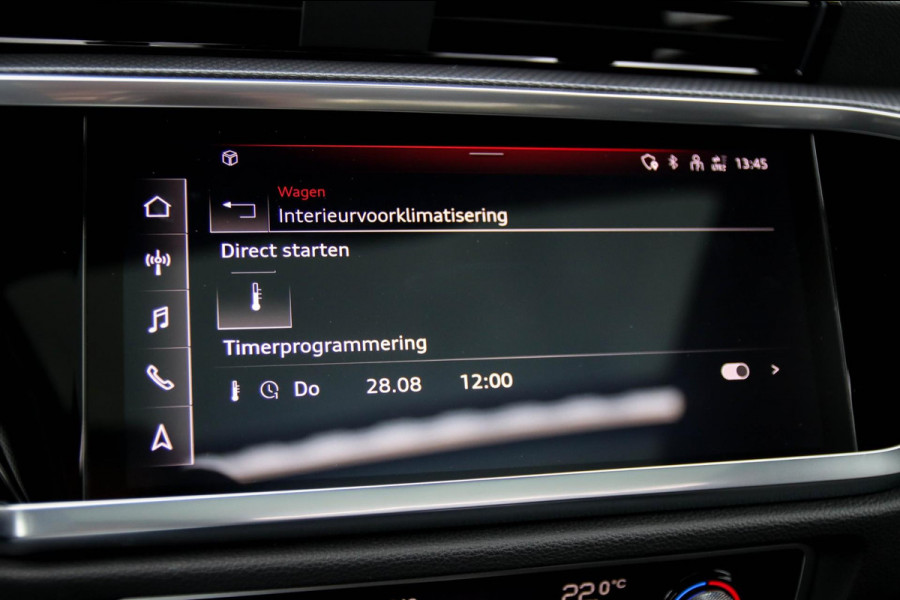 Audi Q3 45 TFSI e S Line Edition 245pk S-Tronic! 1e Eig|DLR|Panoramadak|Virtual Cockpit|LED Matrix|Leder|ACC|Camera|Black|Trekhaak