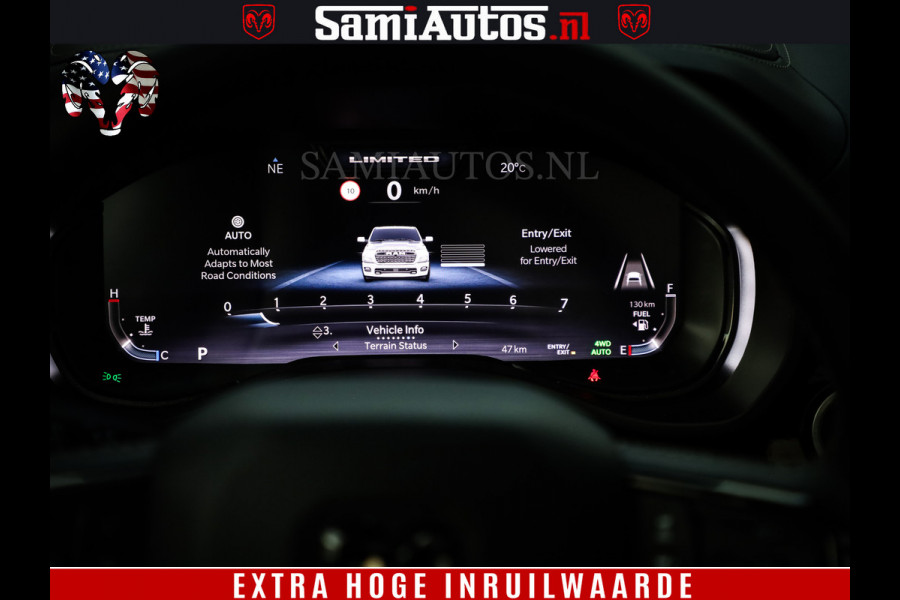 Dodge Ram 1500 Limited Night High Output 540HP 706Nm | Massage + Full Option | De Meest Luxe en Volle Pick-Up in zijn Klasse | Comfortabele Dubbele Cabine met Royale 5 Zitplaatsen | BPM vrij | Nu Leverbaar uit Voorraad | Voorraad Nr 2320 - 5138