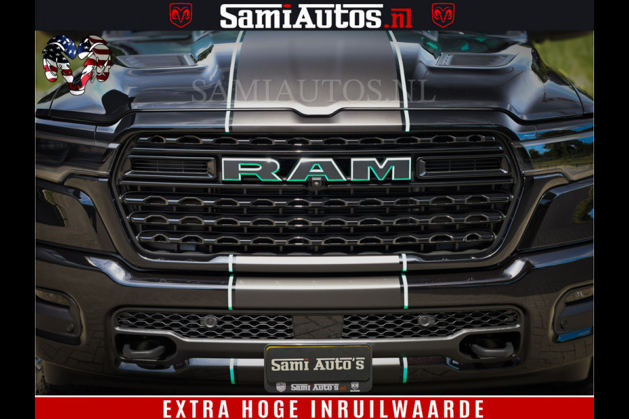 Dodge Ram 1500 Limited Night High Output 540HP 706Nm | Massage + Full Option | De Meest Luxe en Volle Pick-Up in zijn Klasse | Comfortabele Dubbele Cabine met Royale 5 Zitplaatsen | BPM vrij | Nu Leverbaar uit Voorraad | Voorraad Nr 2320 - 5138