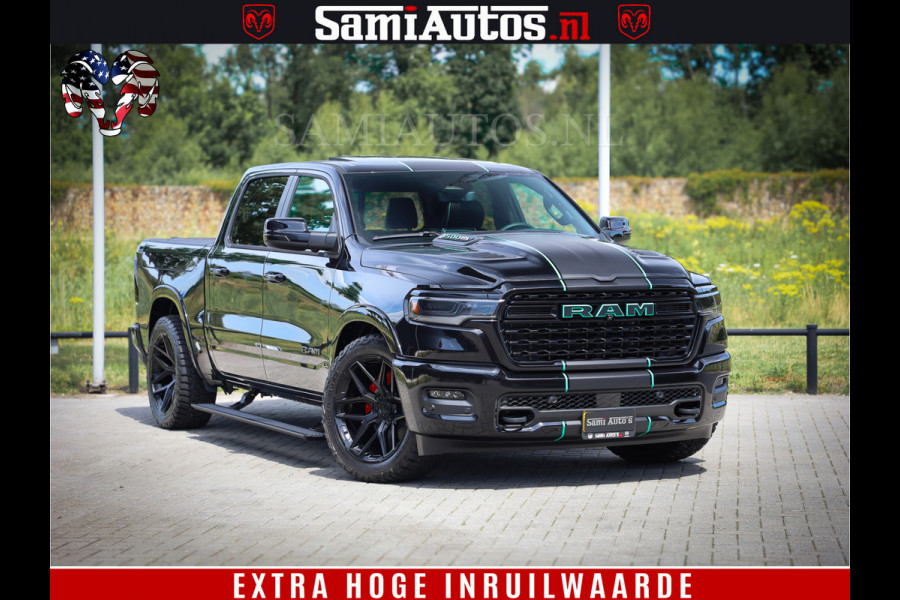 Dodge Ram 1500 Limited Night High Output 540HP 706Nm | Massage + Full Option | De Meest Luxe en Volle Pick-Up in zijn Klasse | Comfortabele Dubbele Cabine met Royale 5 Zitplaatsen | BPM vrij | Nu Leverbaar uit Voorraad | Voorraad Nr 2320 - 5138