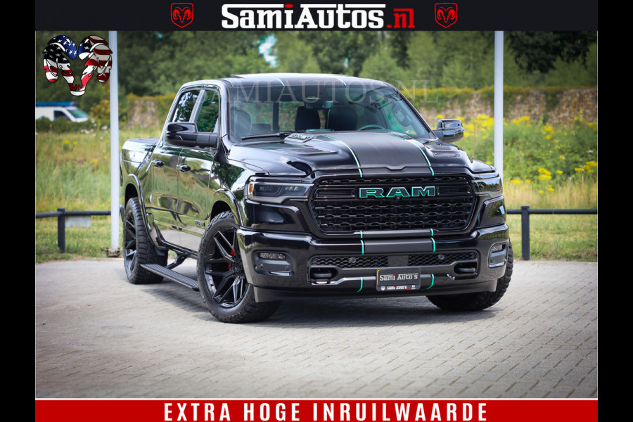 Dodge Ram 1500 Limited Night High Output 540HP 706Nm | Massage + Full Option | De Meest Luxe en Volle Pick-Up in zijn Klasse | Comfortabele Dubbele Cabine met Royale 5 Zitplaatsen | BPM vrij | Nu Leverbaar uit Voorraad | Voorraad Nr 2320 - 5138