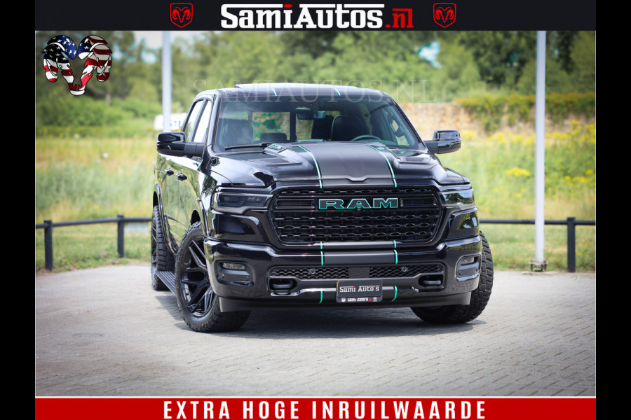 Dodge Ram 1500 Limited Night High Output 540HP 706Nm | Massage + Full Option | De Meest Luxe en Volle Pick-Up in zijn Klasse | Comfortabele Dubbele Cabine met Royale 5 Zitplaatsen | BPM vrij | Nu Leverbaar uit Voorraad | Voorraad Nr 2320 - 5138