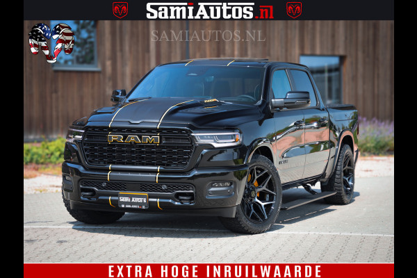 Dodge Ram 1500 Limited Night H.O 540HP 706Nm | Massage + Full Option | De Meest Luxe en Volle Pick-Up in zijn Klasse | Comfortabele Dubbele Cabine met Royale 5 Zitplaatsen | BPM vrij | Nu Leverbaar uit Voorraad | Voorraad Nr 2353 - 5412