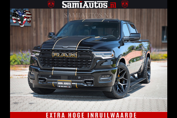 Dodge Ram 1500 Limited Night H.O 540HP 706Nm | Massage + Full Option | De Meest Luxe en Volle Pick-Up in zijn Klasse | Comfortabele Dubbele Cabine met Royale 5 Zitplaatsen | BPM vrij | Nu Leverbaar uit Voorraad | Voorraad Nr 2353 - 5412