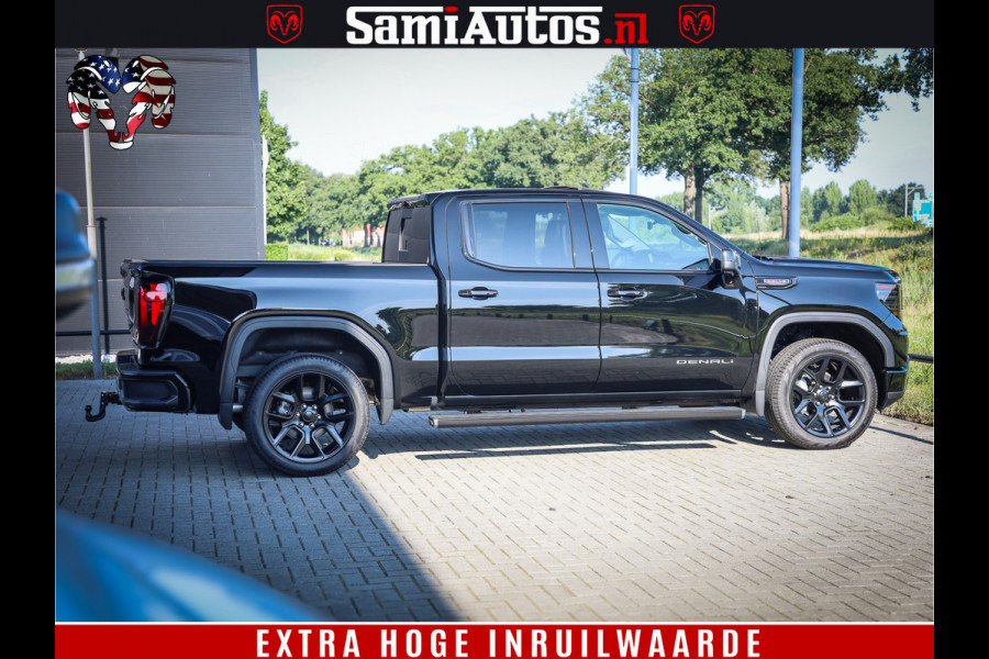 GMC Sierra DENALI 6.2 V8 426PK Full Option | De Meest Luxe Pick-Up in zijn Klasse | Comfortabele Dubbele Cabine met Royale 5 Zitplaatsen | BPM vrij | Nu Leverbaar uit Voorraad | Voorraad Nr 433794