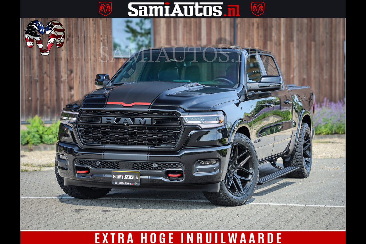 Dodge Ram 1500 Limited Night High Output 540HP 706Nm | Massage + Full Option | De Meest Luxe en Volle Pick-Up in zijn Klasse | Comfortabele Dubbele Cabine met Royale 5 Zitplaatsen | BPM vrij | Nu Leverbaar uit Voorraad | Voorraad Nr 2357 - 5182 Dodge Ram 1500 Limited Night High Output 540HP 706Nm | Massage + Full Option | De Meest Luxe en Volle Pick-Up in zijn Klasse | Comfortabele Dubbele Cabine met Royale 5 Zitplaatsen | BPM vrij | Nu Leverbaar uit Voorraad | Voorraad Nr 2357 - 5182