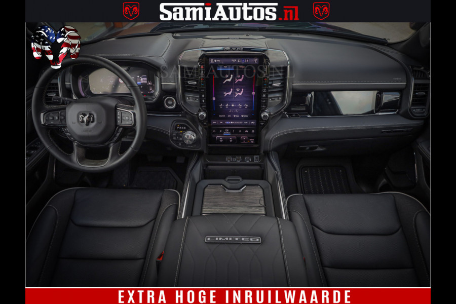 Dodge Ram 1500 Limited Night High Output 540HP 706Nm | Massage + Full Option | De Meest Luxe en Volle Pick-Up in zijn Klasse | Comfortabele Dubbele Cabine met Royale 5 Zitplaatsen | BPM vrij | Nu Leverbaar uit Voorraad | Voorraad Nr 2326 - 5169