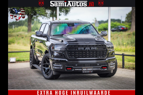 Dodge Ram 1500 Limited Night High Output 540HP 706Nm | Massage + Full Option | De Meest Luxe en Volle Pick-Up in zijn Klasse | Comfortabele Dubbele Cabine met Royale 5 Zitplaatsen | BPM vrij | Nu Leverbaar uit Voorraad | Voorraad Nr 2326 - 5169