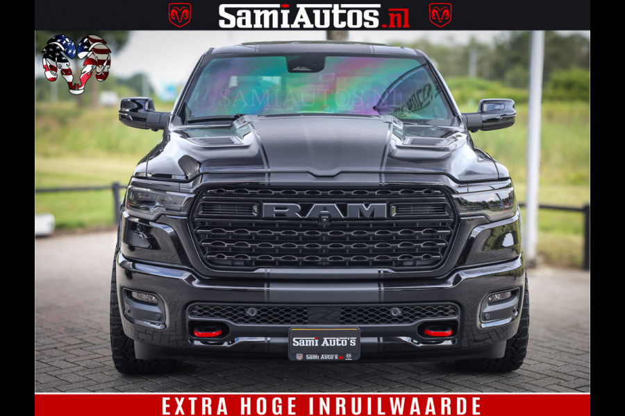 Dodge Ram 1500 Limited Night High Output 540HP 706Nm | Massage + Full Option | De Meest Luxe en Volle Pick-Up in zijn Klasse | Comfortabele Dubbele Cabine met Royale 5 Zitplaatsen | BPM vrij | Nu Leverbaar uit Voorraad | Voorraad Nr 2326 - 5169