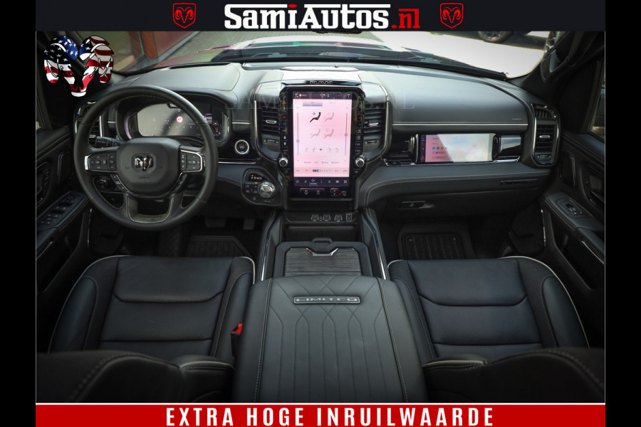 Dodge Ram 1500 Limited Night High Output 540HP 706Nm | Massage + Full Option | De Meest Luxe en Volle Pick-Up in zijn Klasse | Comfortabele Dubbele Cabine met Royale 5 Zitplaatsen | BPM vrij | Nu Leverbaar uit Voorraad | Voorraad Nr 2326 - 5169