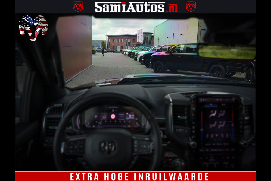 Dodge Ram 1500 Limited Night High Output 540HP 706Nm | Massage + Full Option | De Meest Luxe en Volle Pick-Up in zijn Klasse | Comfortabele Dubbele Cabine met Royale 5 Zitplaatsen | BPM vrij | Nu Leverbaar uit Voorraad | Voorraad Nr 2326 - 5169
