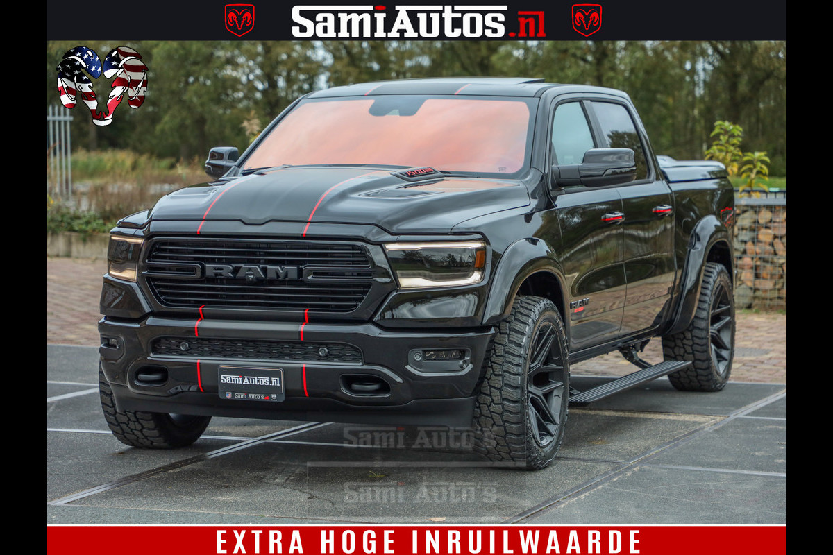 Dodge Ram 1500 GT EDITION | 5.7 HEMI V8 402PK | VIRTUAL COCKPIT | HEAD-UP | ADAPTIVE CRUISE | 360 CAMERA | TRX PACK | VOLLE UITVOERING Comfortabele Dubbele Cabine met Royale 5 Zitplaatsen | BPM vrij | Nu Leverbaar uit Voorraad | Voorraad Nr 2435