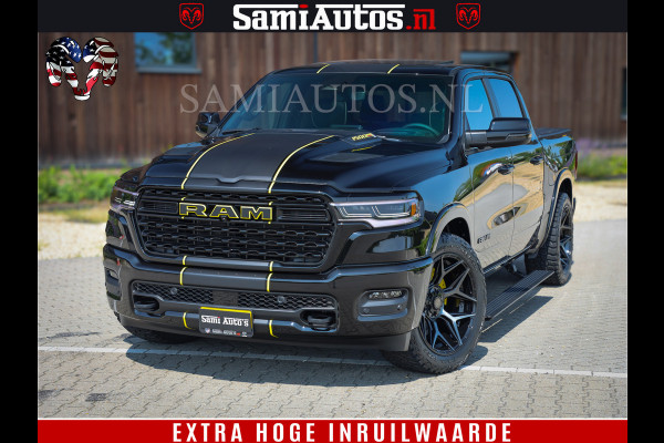 Dodge Ram 1500 Limited Night H.O 540HP 706Nm | Massage + Full Option | De Meest Luxe en Volle Pick-Up in zijn Klasse | Comfortabele Dubbele Cabine met Royale 5 Zitplaatsen | BPM vrij | Nu Leverbaar uit Voorraad | Voorraad Nr 2333 - 5129