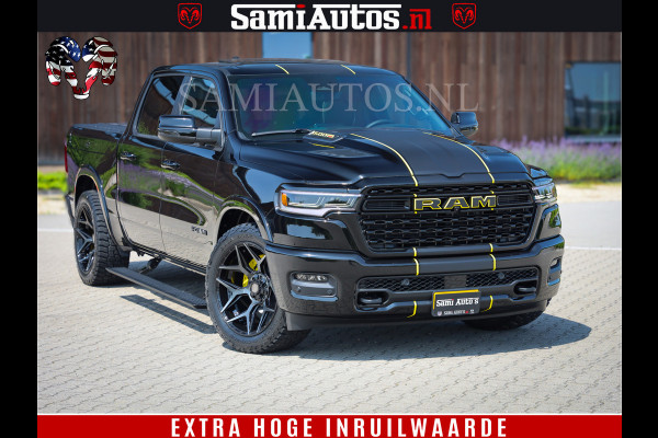 Dodge Ram 1500 Limited Night H.O 540HP 706Nm | Massage + Full Option | De Meest Luxe en Volle Pick-Up in zijn Klasse | Comfortabele Dubbele Cabine met Royale 5 Zitplaatsen | BPM vrij | Nu Leverbaar uit Voorraad | Voorraad Nr 2333 - 5129
