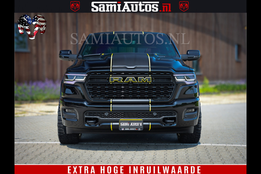Dodge Ram 1500 Limited Night H.O 540HP 706Nm | Massage + Full Option | De Meest Luxe en Volle Pick-Up in zijn Klasse | Comfortabele Dubbele Cabine met Royale 5 Zitplaatsen | BPM vrij | Nu Leverbaar uit Voorraad | Voorraad Nr 2333 - 5129