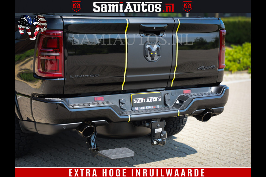Dodge Ram 1500 Limited Night H.O 540HP 706Nm | Massage + Full Option | De Meest Luxe en Volle Pick-Up in zijn Klasse | Comfortabele Dubbele Cabine met Royale 5 Zitplaatsen | BPM vrij | Nu Leverbaar uit Voorraad | Voorraad Nr 2333 - 5129