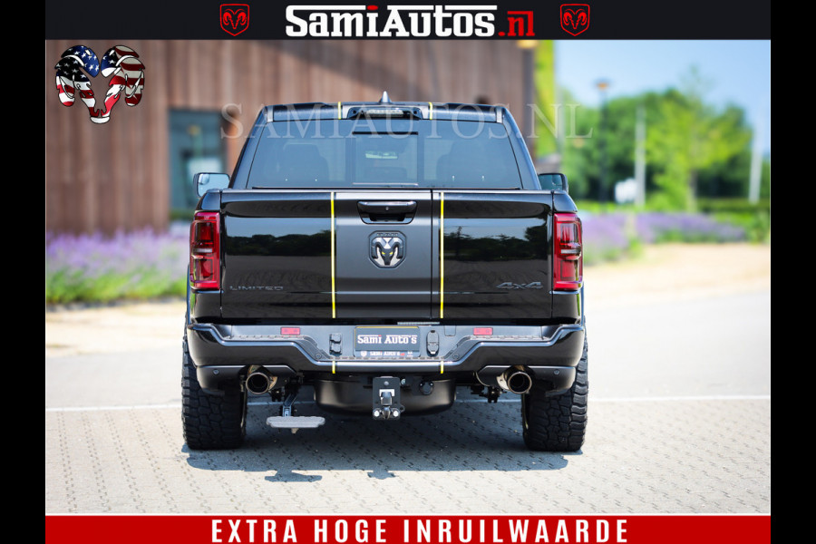 Dodge Ram 1500 Limited Night H.O 540HP 706Nm | Massage + Full Option | De Meest Luxe en Volle Pick-Up in zijn Klasse | Comfortabele Dubbele Cabine met Royale 5 Zitplaatsen | BPM vrij | Nu Leverbaar uit Voorraad | Voorraad Nr 2333 - 5129