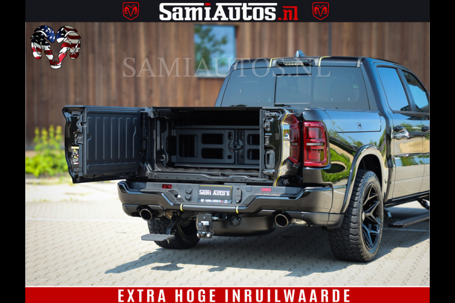 Dodge Ram 1500 Limited Night H.O 540HP 706Nm | Massage + Full Option | De Meest Luxe en Volle Pick-Up in zijn Klasse | Comfortabele Dubbele Cabine met Royale 5 Zitplaatsen | BPM vrij | Nu Leverbaar uit Voorraad | Voorraad Nr 2333 - 5129