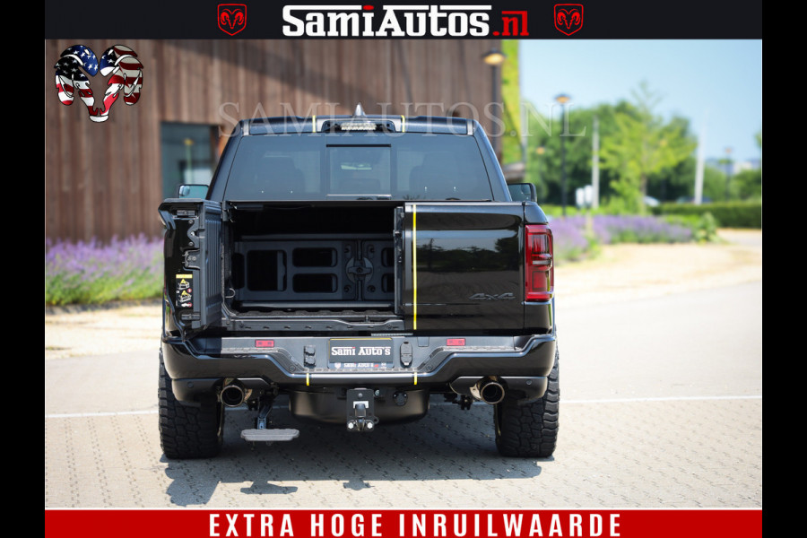 Dodge Ram 1500 Limited Night H.O 540HP 706Nm | Massage + Full Option | De Meest Luxe en Volle Pick-Up in zijn Klasse | Comfortabele Dubbele Cabine met Royale 5 Zitplaatsen | BPM vrij | Nu Leverbaar uit Voorraad | Voorraad Nr 2333 - 5129