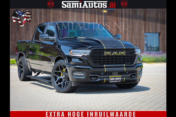 Dodge Ram 1500 Limited Night H.O 540HP 706Nm | Massage + Full Option | De Meest Luxe en Volle Pick-Up in zijn Klasse | Comfortabele Dubbele Cabine met Royale 5 Zitplaatsen | BPM vrij | Nu Leverbaar uit Voorraad | Voorraad Nr 2333 - 5129