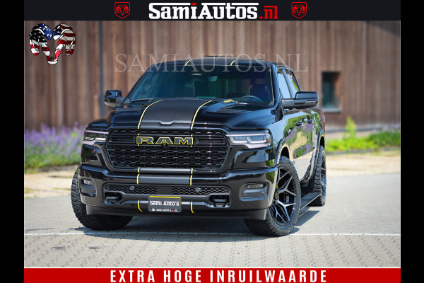 Dodge Ram 1500 Limited Night H.O 540HP 706Nm | Massage + Full Option | De Meest Luxe en Volle Pick-Up in zijn Klasse | Comfortabele Dubbele Cabine met Royale 5 Zitplaatsen | BPM vrij | Nu Leverbaar uit Voorraad | Voorraad Nr 2333 - 5129