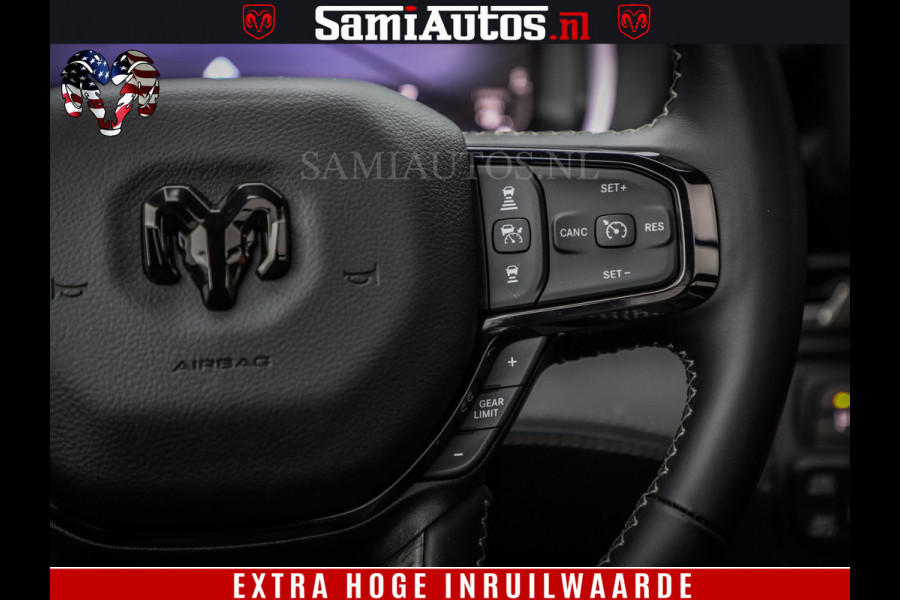 Dodge Ram 1500 Limited Night H.O 540HP 706Nm | Massage + Full Option | De Meest Luxe en Volle Pick-Up in zijn Klasse | Comfortabele Dubbele Cabine met Royale 5 Zitplaatsen | BPM vrij | Nu Leverbaar uit Voorraad | Voorraad Nr 2333 - 5129
