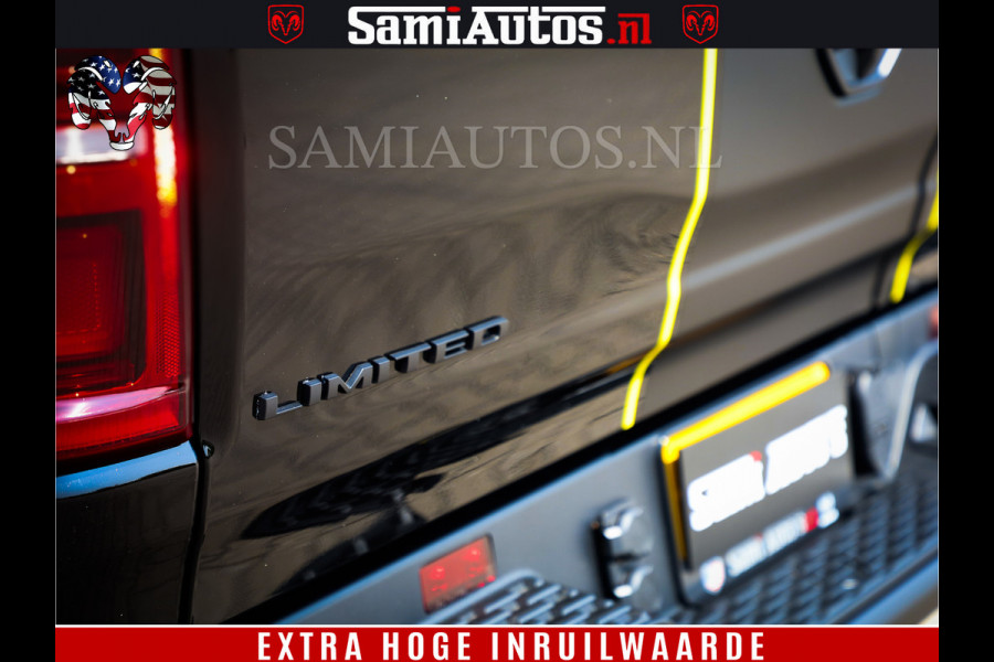 Dodge Ram 1500 Limited Night H.O 540HP 706Nm | Massage + Full Option | De Meest Luxe en Volle Pick-Up in zijn Klasse | Comfortabele Dubbele Cabine met Royale 5 Zitplaatsen | BPM vrij | Nu Leverbaar uit Voorraad | Voorraad Nr 2333 - 5129