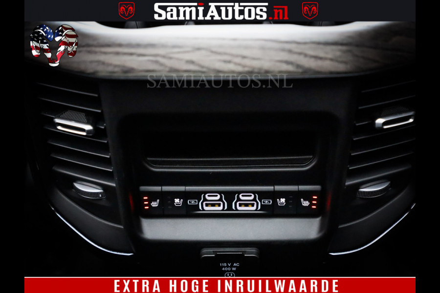 Dodge Ram 1500 Limited Night H.O 540HP 706Nm | Massage + Full Option | De Meest Luxe en Volle Pick-Up in zijn Klasse | Comfortabele Dubbele Cabine met Royale 5 Zitplaatsen | BPM vrij | Nu Leverbaar uit Voorraad | Voorraad Nr 2333 - 5129
