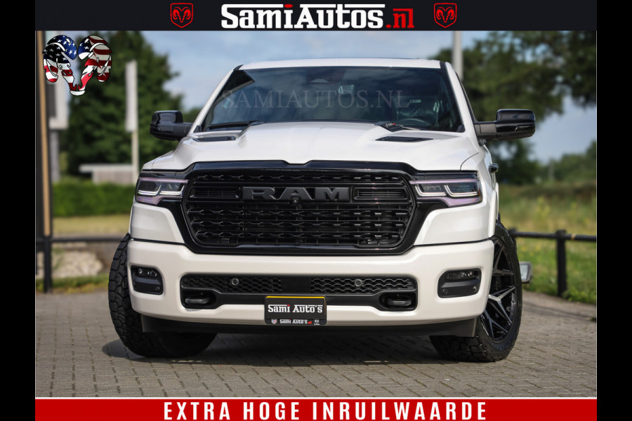 Dodge Ram 1500 1500 Limited Night High Output 540HP 706Nm | Massage + Full Option | De Meest Luxe en Volle Pick-Up in zijn Klasse | Comfortabele Dubbele Cabine met Royale 5 Zitplaatsen | BPM vrij | Nu Leverbaar uit Voorraad | Voorraad Nr 2336 - 7700