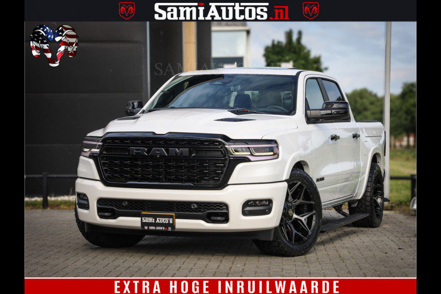 Dodge Ram 1500 1500 Limited Night High Output 540HP 706Nm | Massage + Full Option | De Meest Luxe en Volle Pick-Up in zijn Klasse | Comfortabele Dubbele Cabine met Royale 5 Zitplaatsen | BPM vrij | Nu Leverbaar uit Voorraad | Voorraad Nr 2336 - 7700