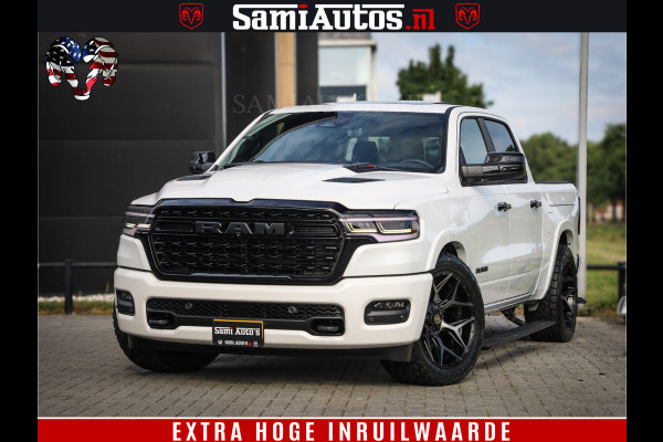 Dodge Ram 1500 1500 Limited Night High Output 540HP 706Nm | Massage + Full Option | De Meest Luxe en Volle Pick-Up in zijn Klasse | Comfortabele Dubbele Cabine met Royale 5 Zitplaatsen | BPM vrij | Nu Leverbaar uit Voorraad | Voorraad Nr 2336 - 7700