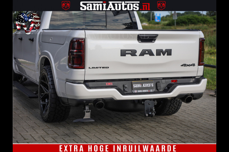 Dodge Ram 1500 1500 Limited Night High Output 540HP 706Nm | Massage + Full Option | De Meest Luxe en Volle Pick-Up in zijn Klasse | Comfortabele Dubbele Cabine met Royale 5 Zitplaatsen | BPM vrij | Nu Leverbaar uit Voorraad | Voorraad Nr 2336 - 7700