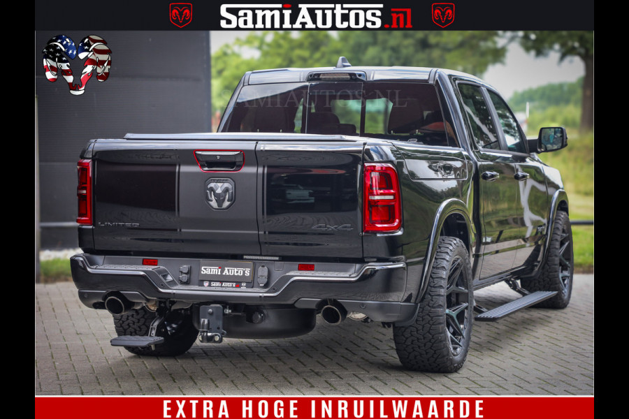 Dodge Ram 1500 Limited Night High Output 540HP 706Nm | Massage + Full Option | De Meest Luxe en Volle Pick-Up in zijn Klasse | Comfortabele Dubbele Cabine met Royale 5 Zitplaatsen | BPM vrij | Nu Leverbaar uit Voorraad | Voorraad Nr 2318 - 5415