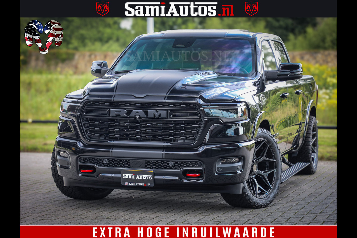 Dodge Ram 1500 Limited Night H.O 540HP 706Nm | Massage + Full Option | De Meest Luxe en Volle Pick-Up in zijn Klasse | Comfortabele Dubbele Cabine met Royale 5 Zitplaatsen | BPM vrij | Nu Leverbaar uit Voorraad | Voorraad Nr 2349 - 5159 Dodge Ram 1500 Limited Night H.O 540HP 706Nm | Massage + Full Option | De Meest Luxe en Volle Pick-Up in zijn Klasse | Comfortabele Dubbele Cabine met Royale 5 Zitplaatsen | BPM vrij | Nu Leverbaar uit Voorraad | Voorraad Nr 2349 - 5159