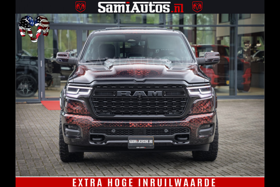 Dodge Ram COBRA EDITION | 1500 Limited Night High Output 540HP 706Nm | Massage + Full Option | De Meest Luxe en Volle Pick-Up in zijn Klas Comfortabele Dubbele Cabine met Royale 5 Zitplaatsen | BPM vrij | Nu Leverbaar uit Voorraad | Voorraad Nr 2292 - 5178 | Cobra package is meerprijs |