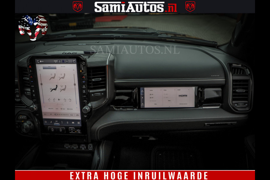 Dodge Ram COBRA EDITION | 1500 Limited Night High Output 540HP 706Nm | Massage + Full Option | De Meest Luxe en Volle Pick-Up in zijn Klas Comfortabele Dubbele Cabine met Royale 5 Zitplaatsen | BPM vrij | Nu Leverbaar uit Voorraad | Voorraad Nr 2292 - 5178 | Cobra package is meerprijs |