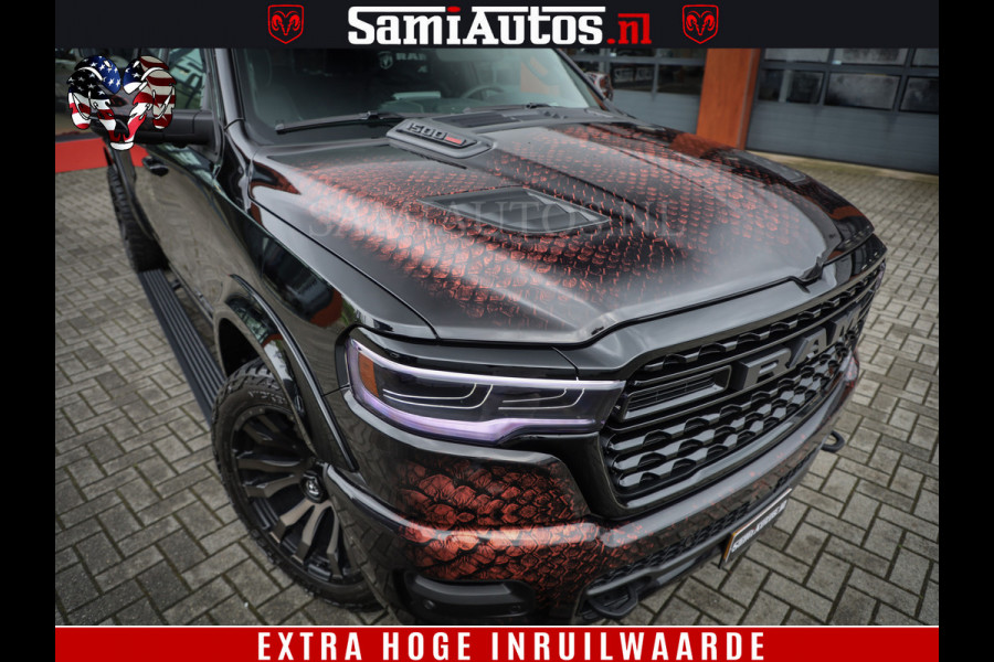 Dodge Ram COBRA EDITION | 1500 Limited Night High Output 540HP 706Nm | Massage + Full Option | De Meest Luxe en Volle Pick-Up in zijn Klas Comfortabele Dubbele Cabine met Royale 5 Zitplaatsen | BPM vrij | Nu Leverbaar uit Voorraad | Voorraad Nr 2292 - 5178 | Cobra package is meerprijs |