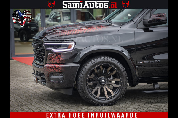 Dodge Ram COBRA EDITION | 1500 Limited Night High Output 540HP 706Nm | Massage + Full Option | De Meest Luxe en Volle Pick-Up in zijn Klas Comfortabele Dubbele Cabine met Royale 5 Zitplaatsen | BPM vrij | Nu Leverbaar uit Voorraad | Voorraad Nr 2292 - 5178 | Cobra package is meerprijs |