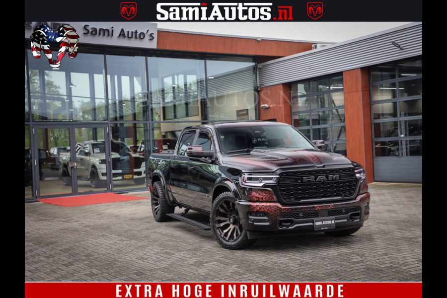 Dodge Ram COBRA EDITION | 1500 Limited Night High Output 540HP 706Nm | Massage + Full Option | De Meest Luxe en Volle Pick-Up in zijn Klas Comfortabele Dubbele Cabine met Royale 5 Zitplaatsen | BPM vrij | Nu Leverbaar uit Voorraad | Voorraad Nr 2292 - 5178 | Cobra package is meerprijs |