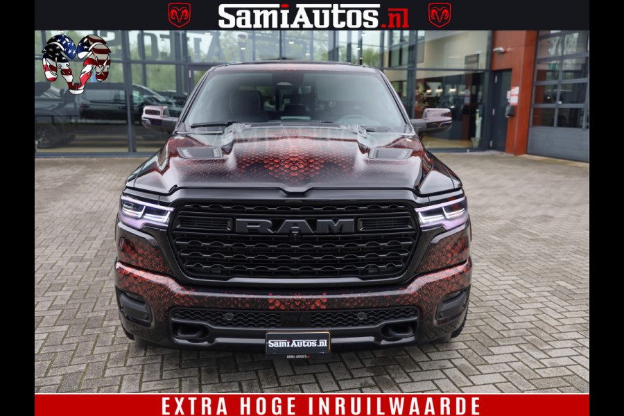 Dodge Ram COBRA EDITION | 1500 Limited Night High Output 540HP 706Nm | Massage + Full Option | De Meest Luxe en Volle Pick-Up in zijn Klas Comfortabele Dubbele Cabine met Royale 5 Zitplaatsen | BPM vrij | Nu Leverbaar uit Voorraad | Voorraad Nr 2292 - 5178 | Cobra package is meerprijs |