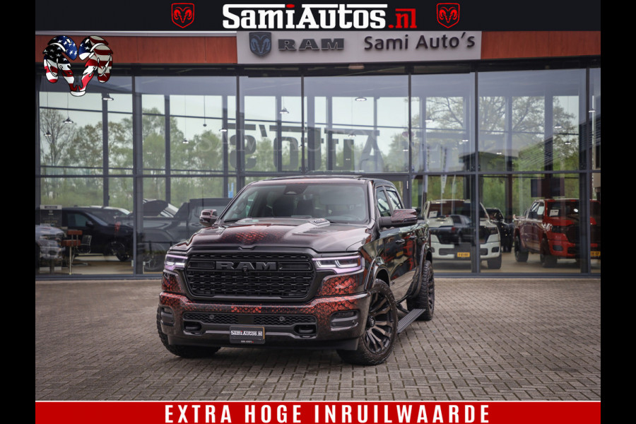 Dodge Ram COBRA EDITION | 1500 Limited Night High Output 540HP 706Nm | Massage + Full Option | De Meest Luxe en Volle Pick-Up in zijn Klas Comfortabele Dubbele Cabine met Royale 5 Zitplaatsen | BPM vrij | Nu Leverbaar uit Voorraad | Voorraad Nr 2292 - 5178 | Cobra package is meerprijs |