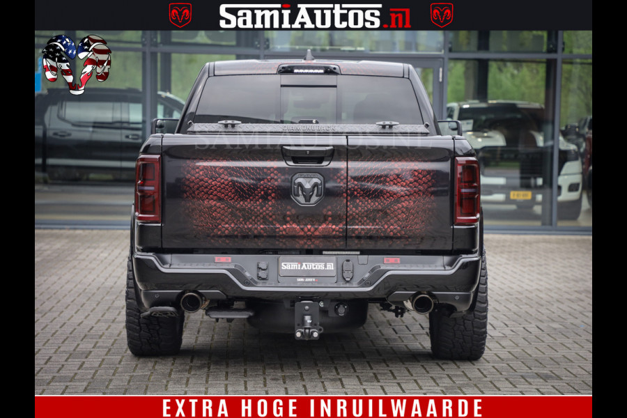 Dodge Ram COBRA EDITION | 1500 Limited Night High Output 540HP 706Nm | Massage + Full Option | De Meest Luxe en Volle Pick-Up in zijn Klas Comfortabele Dubbele Cabine met Royale 5 Zitplaatsen | BPM vrij | Nu Leverbaar uit Voorraad | Voorraad Nr 2292 - 5178 | Cobra package is meerprijs |