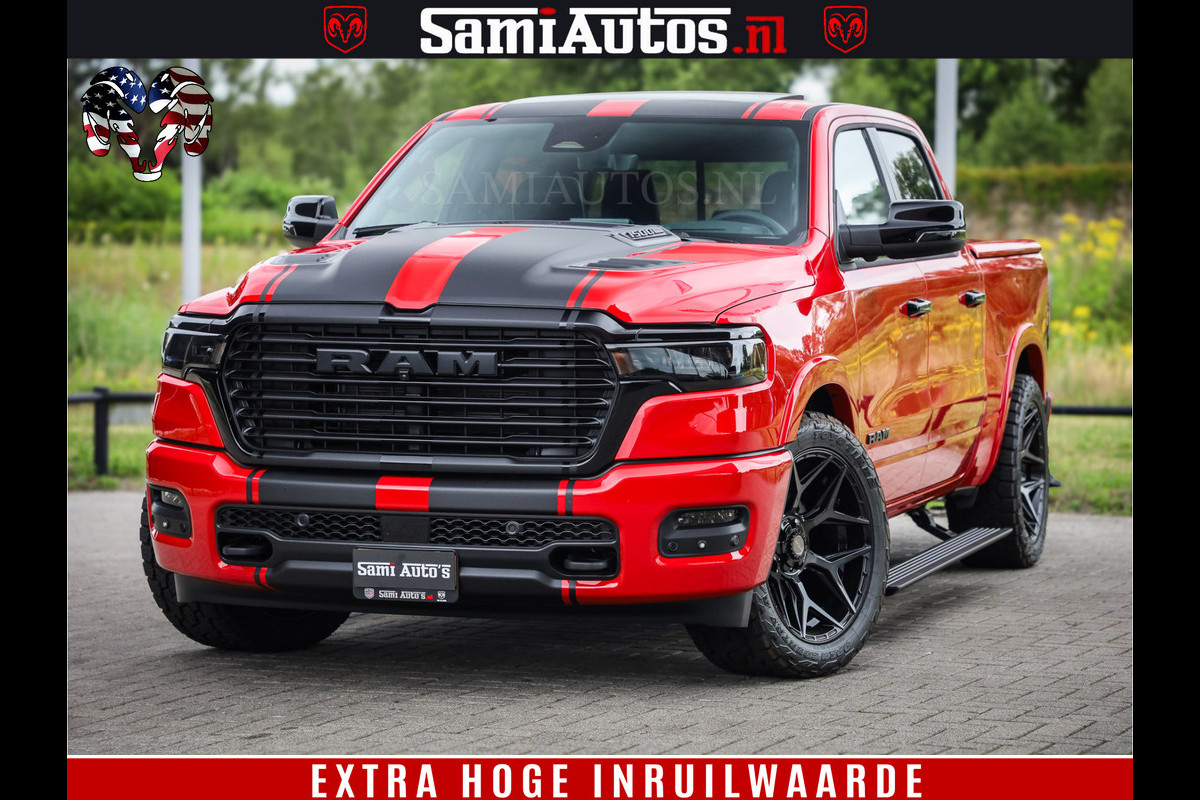 Dodge Ram 1500 Night Premium | RED DEVIL | Full Option | De Meest Luxe Pick-Up in zijn Klasse | Comfortabele Dubbele Cabine met Royale 5 Zitplaatsen | BPM vrij | Nu Leverbaar uit Voorraad | Voorraad Nr 2226 - 4993