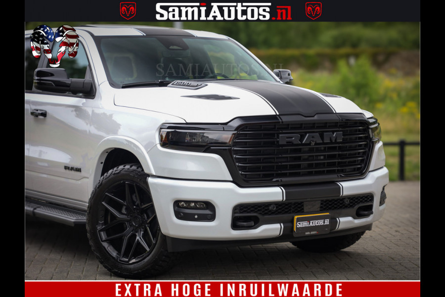 Dodge Ram 1500 Laramie Night | 420Pk 636 Nn | Extra Groot Scherm + Passagiers Scherm | Comfortabele Dubbele Cabine met Royale 5 Zitplaatsen | Nu Leverbaar uit Voorraad | Voorraad Nr 2223 - 5047