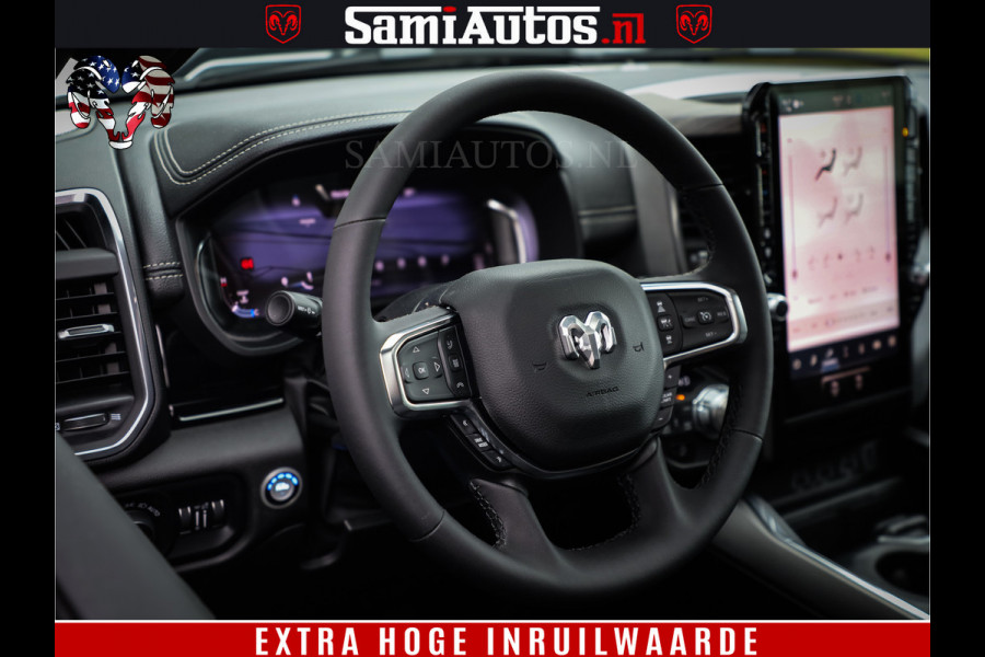Dodge Ram 1500 Laramie Night | 420Pk 636 Nn | Extra Groot Scherm + Passagiers Scherm | Comfortabele Dubbele Cabine met Royale 5 Zitplaatsen | Nu Leverbaar uit Voorraad | Voorraad Nr 2223 - 5047